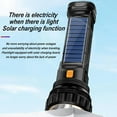 thumbnail image 5 of Solar Rechargeable Flashlights， Multi Function 1000 Lumens LED  With Emergency Strobe Light and 1200 Mah Battery, Emergency Power Supply and USB Charging Cable, Fast Charging, 5 of 6