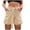Khaki, variant on YYDGH Cargo Shorts for Women High Waisted Belt Jeans Summer Casual Denim Shorts with Pockets Khaki S