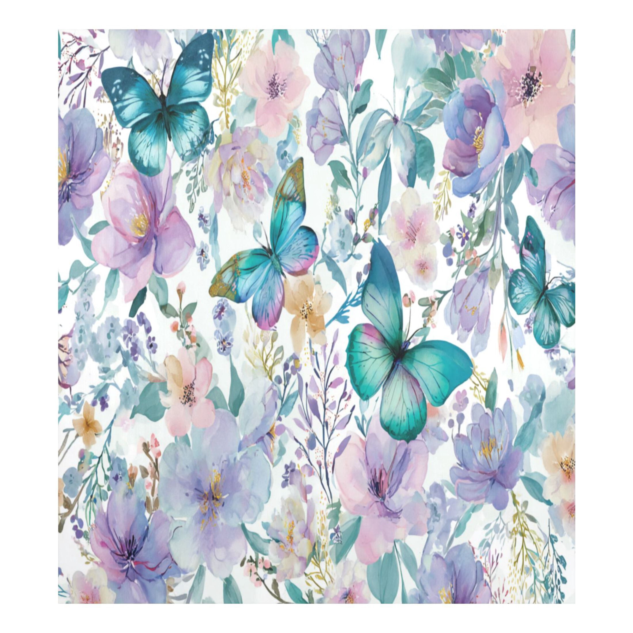 Dishwasher Magnetic Refrigerator Magnet Cover Sticker Home Decorative 23"x26" Watercolor Butterflies Pattern