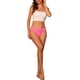 thumbnail image 2 of Allegra K Braguitas de Satén de Cintura Baja para Mujer con Encaje Elástico Tanga Ropa Interior Grande Rosa Brillante, 2 of 4