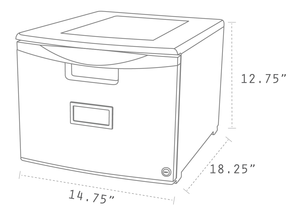 Storex Single Drawer Mini File Cabinet With Lock Legal Letter Drop Ship Approved Packing Walmart Com Walmart Com