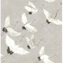 NuWallpaper Grey Halcyon Vinyl Peel And Stick Wallpaper, 216-in by 20.5-in, 30.75 sq. ft.