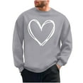 thumbnail image 2 of PNTUTB Casual Crew Neck Long Sleeve Sweatshirts for Men Classic Loose Pullover with Fashion Valentine's Day Print, 2 of 6