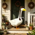 thumbnail image 2 of AuroraX Goose Clothes for Porch Goose Goose Outfit for Cement Goose 19 inch 17 inch with Wig Funny Hairpiece Outdoor Yard Porch Goose Accessories Brown, 2 of 6