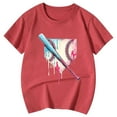 thumbnail image 3 of WOYY Little Girls Short Sleeve Graphic Tee Casual Active Crewneck T-Shirt, Sizes 3-13, 3 of 5