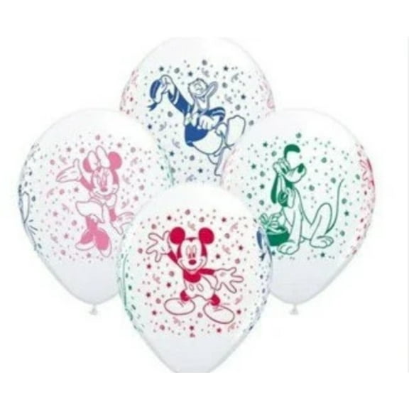 11" MICKEY MOUSE and FRIENDS Latex Assortment • Party Supplies Decorations Balloon - Pack of 6