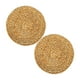 thumbnail image 1 of Moyic 2 piezas de manteles individuales tejidos redondos, manteles de paja Natural para cubiertos, manteles hechos a mano con aislamiento térmico, Suministros de limpieza para el hogar 30 centimetros Moyic HA023961-01, 1 of 6