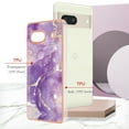 thumbnail image 5 of Compatible with Google Pixel 7A Soft Case Marble Pattern Enhanced Camera & Screen Protection Cover, 5 of 5