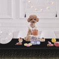 thumbnail image 5 of ShenMo 2PCS Gold Polka Dot Tablecloth, Party Tablecloths, 137x274 cm Rectangular Tablecloth, Reusable Table Covers, Waterproof Tablecloth, Plastic Tablecloths, Party Table Cloth Covers (Black), 5 of 5