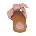 thumbnail image 4 of GC Shoes Womens Flat Faux Leather Fashion Sandals, Slip On Summer Slides, Single Knot Band Sandal Flats, Danni/Pink/9.5, 4 of 6