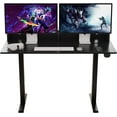 thumbnail image 3 of 2-Tier Height Adjustable 45" Electric Standing Desk - Upgraded Ultra Durable Home Office Large Rectangular Computer Table or Laptop Sit Stand Workstation - BLACK, 3 of 6