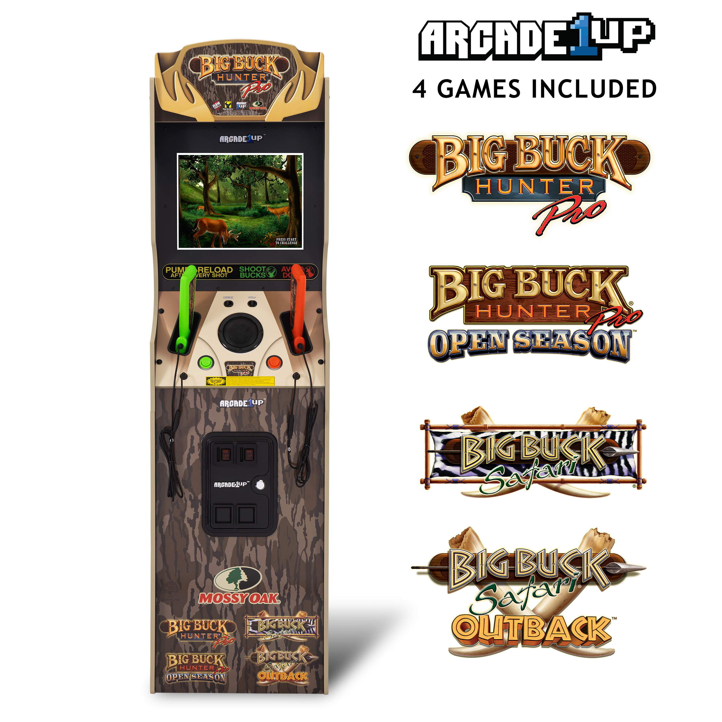 Arcade1Up Big Buck Hunter Mossy Oak Deluxe Arcade Machine, built