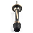 thumbnail image 4 of Antique Brass Door Stop Bumper Wall Mount 3 1/2" L Traditional Black Rubber Bumper Tip Door Stopper forAbsorbing Shock Door Wall Protector w/Hardware Renovators Supply Pack of 2, 4 of 8