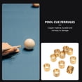 thumbnail image 3 of EXHUMKY 20Set Easy to Install Copper Pool Cue Ferrules 9.5MM for Family Fun, 3 of 4