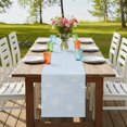 thumbnail image 4 of Table Runners 72 Inches Long Dress Scarves, Blue Dandelion Farmhouse Kitchen/Dining Table Runner, Coffee Tablerunners, Spring Modern Minimalist Country Flower 16x72 Inch, 4 of 9