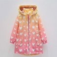 thumbnail image 2 of DJDLJWCJ Girls Windbreaker Jacket Cute Print Fleece Lined Windproof Winter Coat Thickened Thermal Jacket Yellow Size 10, 2 of 6