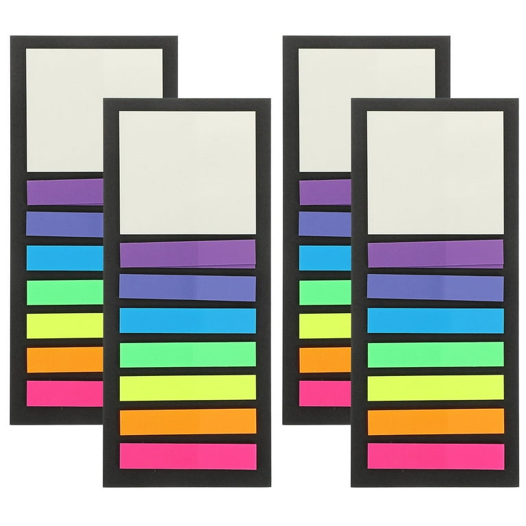 6 Sheets Coloured Tabs & Highlighters for Book Annotation