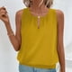 thumbnail image 1 of mfyjkho Camisetas Sin Mangas Para Gimnasio Para Mujer, Camiseta Sin Mangas De Color Liso Con Cuello Redondo Y Hebilla De Personalidad Elegante A La Moda Tops Casuales Para Mujer Xxl, 1 of 9