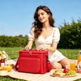 thumbnail image 3 of Reusable Insulated Lunch Bag with Adjustable Shoulder Strap, Leakproof Lunch Box for Adults, Work, School, Outdoor Picnic, Travel, Meal Prep, Back to School Supplies, 3 of 4