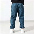 thumbnail image 6 of Boys Stretched Waist Ankle Tapered Sweatpants, Soft Long Work Style Trousers With Side Pockets, Boys Athletic Pants For School Play And Outdoor Daily | Akmoler,Blue 12-13 Years, 6 of 6