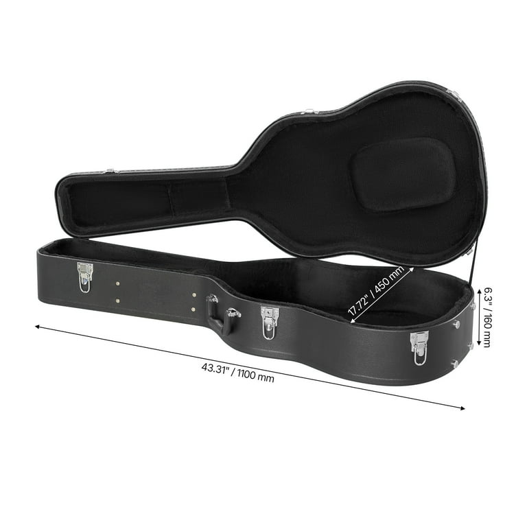 KFFKFF Acoustic Guitar Hard Case, Black photo 8