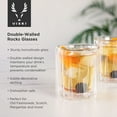 thumbnail image 3 of Viski Rocks Glasses for Whiskey, Margarita Party, Home Bar 10.5 oz Set of 2, 3 of 7