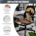 thumbnail image 3 of HELLHERO Frog Mushroom Print Office Chair Cover Set, Decorative Computer Chair Cover with Armrest Covers, Anti-dust Office Cushion Backrest Covers for Rotating Chairs, 3 of 6
