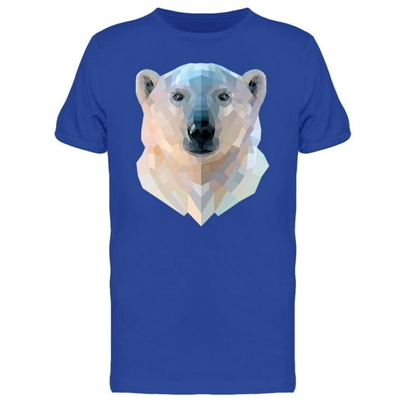 Polar Bear Polygon Geometric T-Shirt Men -Image by Shutterstock, Male XX-Large