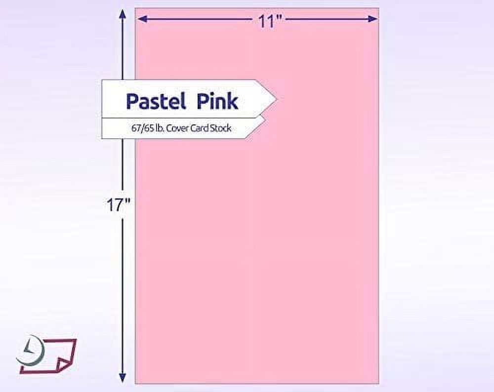 67/65 lb. 176/190 gsm Cover Card Stock, 50 Sheets per Pack, Great for  Printing, School Projects, Flyers, Invitations, Arts N Crafts, DIY  Projects, and Much More 11x17, Pastel Pink 