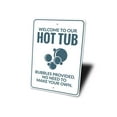 thumbnail image 4 of Hot Tub Welcome Novelty Sign, Metal Wall Decor - 10x14 inches, 4 of 4