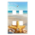 thumbnail image 1 of WIRESTER 4-Port Wall Plate for Keystone Jacks Modular Inserts Ethernet Cable, Seashells On The Beach, 1 of 1