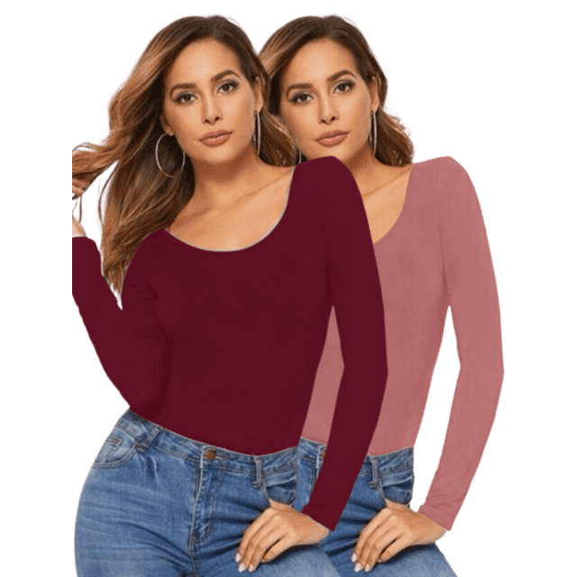 Set 2 Blusas Mujer Manga Larga Interior Térmico Invierno Dama UNITALLA