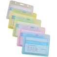 thumbnail image 2 of Porte-badge d'Identification Robuste, Carte de Permis de Travail en Plastique Horizontal - 5pcs, 2 of 5