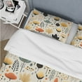thumbnail image 4 of Designart "Minimalist Nordic Blooms" Yellow Floral Bedding Covert Set - Cottage Bed Set With 2 Shams, 4 of 5