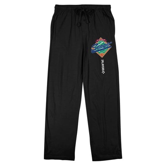 MLBPA Corey Seager Baseball Field Adult Black Sleep Pajama Pants
-Small