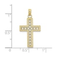 thumbnail image 4 of 10K Yellow Gold Filigree Cross Pendant, Polished Beaded Texture, 22.4 mm, 4 of 6