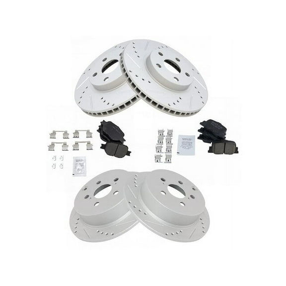 Front and Rear Brake Pad and Rotor Kit - Compatible with 2005 - 2010 Scion tC 2006 2007 2008 2009