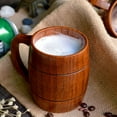 thumbnail image 3 of 3X 400Ml Classic Style Natural Wood Cup Wooden Beer Mugs Drinking for Novelty Gifts Eco-Friendly, 3 of 6