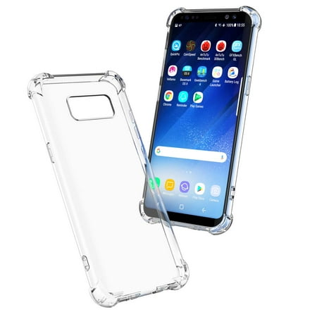 Njjex Galaxy S8 / Galaxy S8 Plus Cases, Njjex Galaxy S8 Crystal Clear Shock Absorption Technology Bumper Soft TPU Cover Case for Samsung Galaxy S8 5.8" -Clear