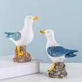 thumbnail image 4 of Cute seagull Figurine Resin Nautical Decorations Ornaments Rustic Vintage Coastal Beach Home Decorations Nautical Gift Light blue, 4 of 4