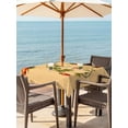 thumbnail image 3 of Outdoor Tablecloth with Umbrella Hole for Patio/Picnic/Party/Camping, Ladybugs Eucalyptus Waterproof Table Cloth Square Cover Washable, Spring Botanical Leaves Yellow (54"x 54"), 3 of 8