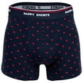 thumbnail image 2 of Happy Shorts Calzoncillos para Hombre, Paquete de 3 - Retro Jersey, Cintura con Logotipo Red Heart L (Large), 2 of 7