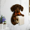 thumbnail image 4 of CARRFA 2025 Creative 3D Printed Dog Paper Holder, Tissue Roll Dispenser, Funny Toilet Paper Roll Holder, Decorative Wall Mounted Toilet Paper Holder for Home Kitchen Bathroom (Doberman), 4 of 10