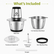 LINKChef 6-Cup Food Processor, Electric Food Chopper & Meat Grinder for Vegetables, Meat & Fruit,Dishwasher Safe