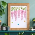 thumbnail image 5 of Wisteria Stencils Template 11.8x11.8inch Plastic Flowers Drawing Painting Stencils Flower Butterfly Wall Stencils Reusable Stencils for Painting on Wood Floor Wall and Tile, 5 of 7