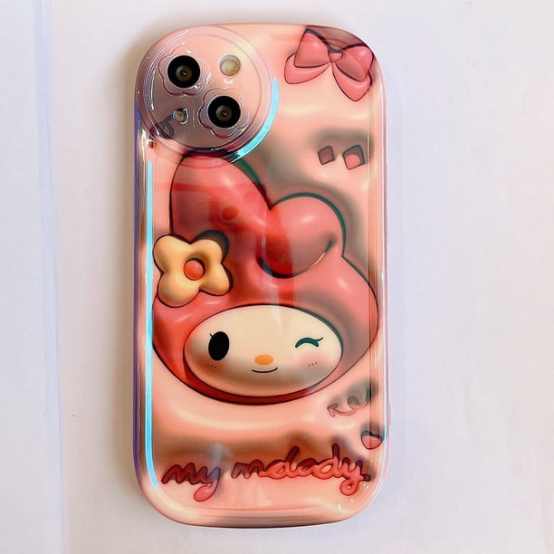 Funda de teléfono de Anime japonés Sanrio Pochacco para iPhone 14 Pro Max 13 12 11 Pro Max, lindo perro, moda Blu-Ray, silicona suave, cubierta completa Fivean unisex