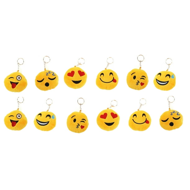 12 Pack Emoji Keychain with different Emotions and Expressions! Cool