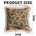 thumbnail image 5 of Fundas de almohada con borlas de 18 x 18 pulgadas, fundas de almohada de jacquard suave para decoraciones de otoño, funda de cojín para sofá, silla, dormitorio, 5 of 5