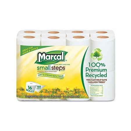 Marcal Manufacturing, Llc Small Steps 100% Recycled 2-Ply Toilet Tissue MRC16...