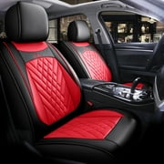 Beddinginn Fashion 5 Seats Leatherette Universal Fit Car Seat Covers, Stereoscopic Design, Watermelon Color